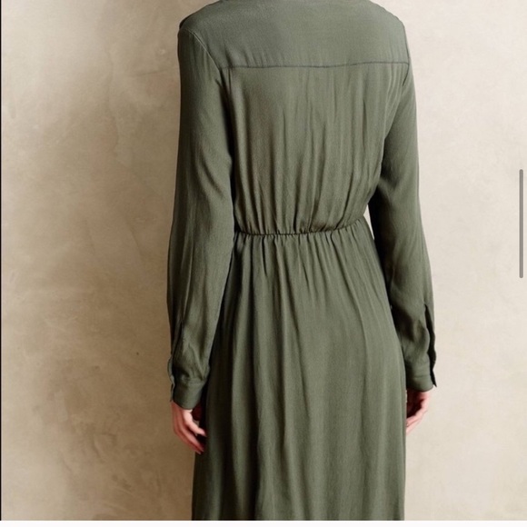 NWT Anthropologie Maeve Lene Green Faux Wrap Dress - Picture 5 of 9